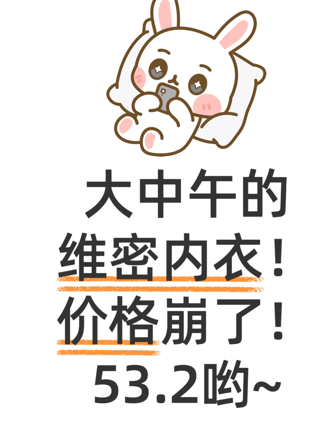 大中午的，维密内衣价格崩了！快快快去