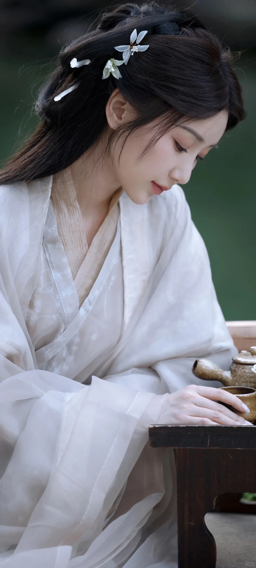 清冷古风美人，美到窒息❗️毛晓彤古风汉服