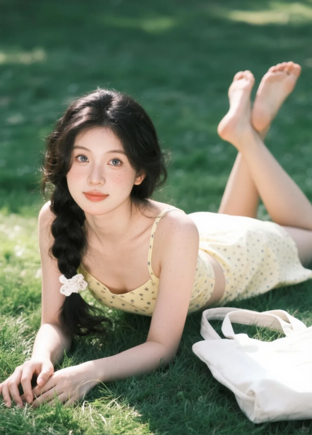 🌼春日甜妹的草坪写真 | 掉进温柔乡