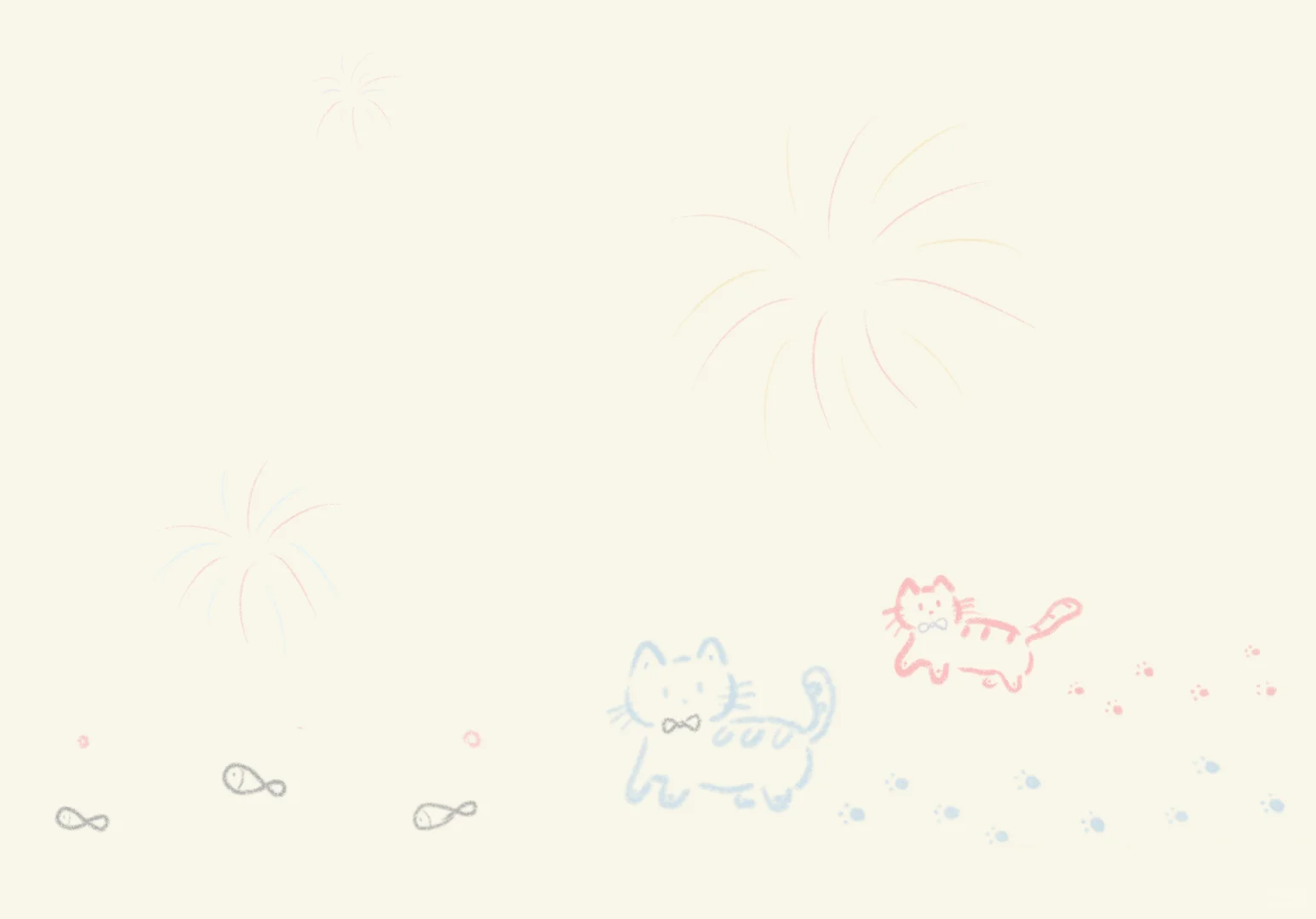 治愈系小猫背景/平板/电脑壁纸~