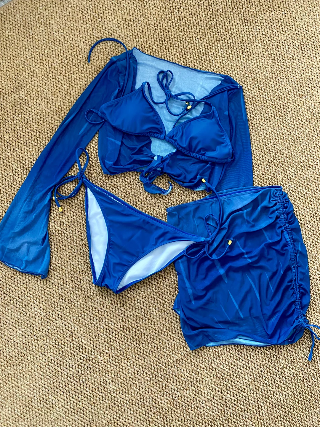 泳衣分享👙、蓝色系、好喜欢这套、好仙！