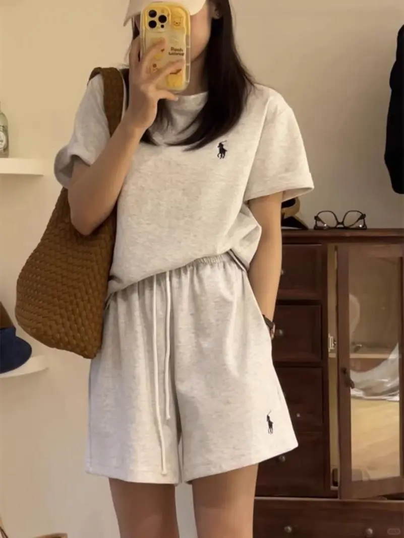 夏天2-300斤大码休闲运动套装女胖mm