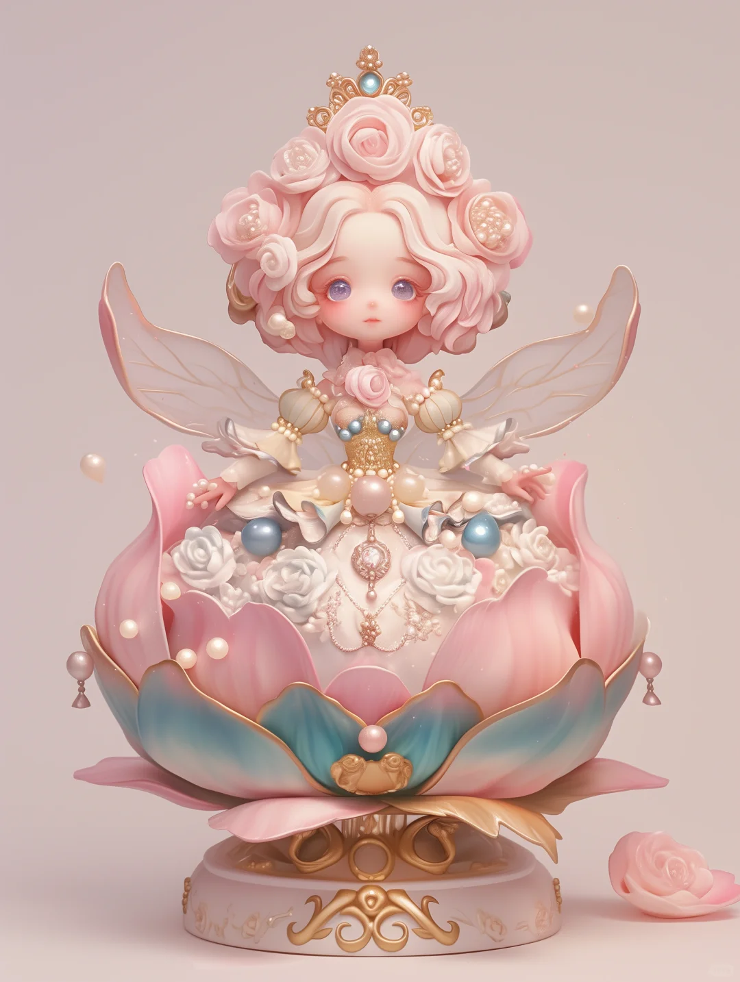 魔法少女花仙子粉色少女心拇指姑娘手机壁纸