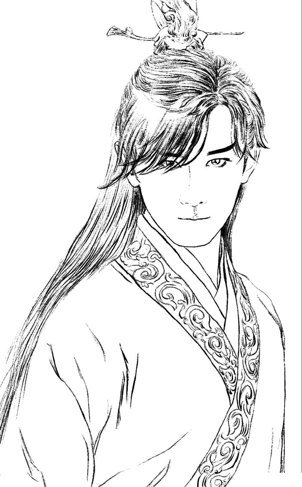 1000➕古风线描人物素材🥬