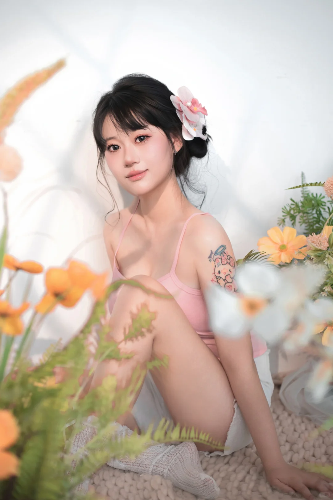 纯欲少女写真，夏季必拍的蝴蝶兰妆造