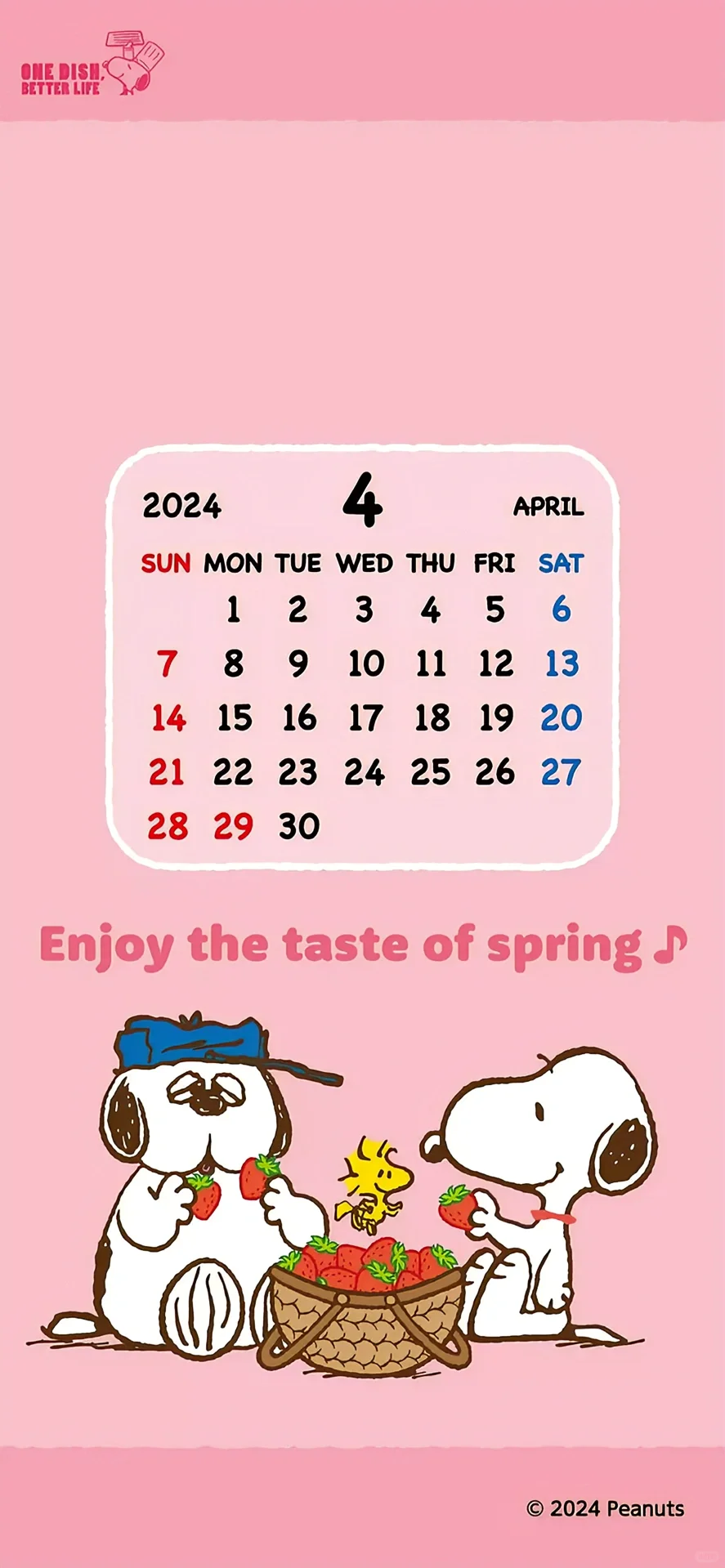 🍓史努比 奥拉夫 4月壁纸⁺₊ ✩ 𝙎𝙬𝙚𝙚𝙩