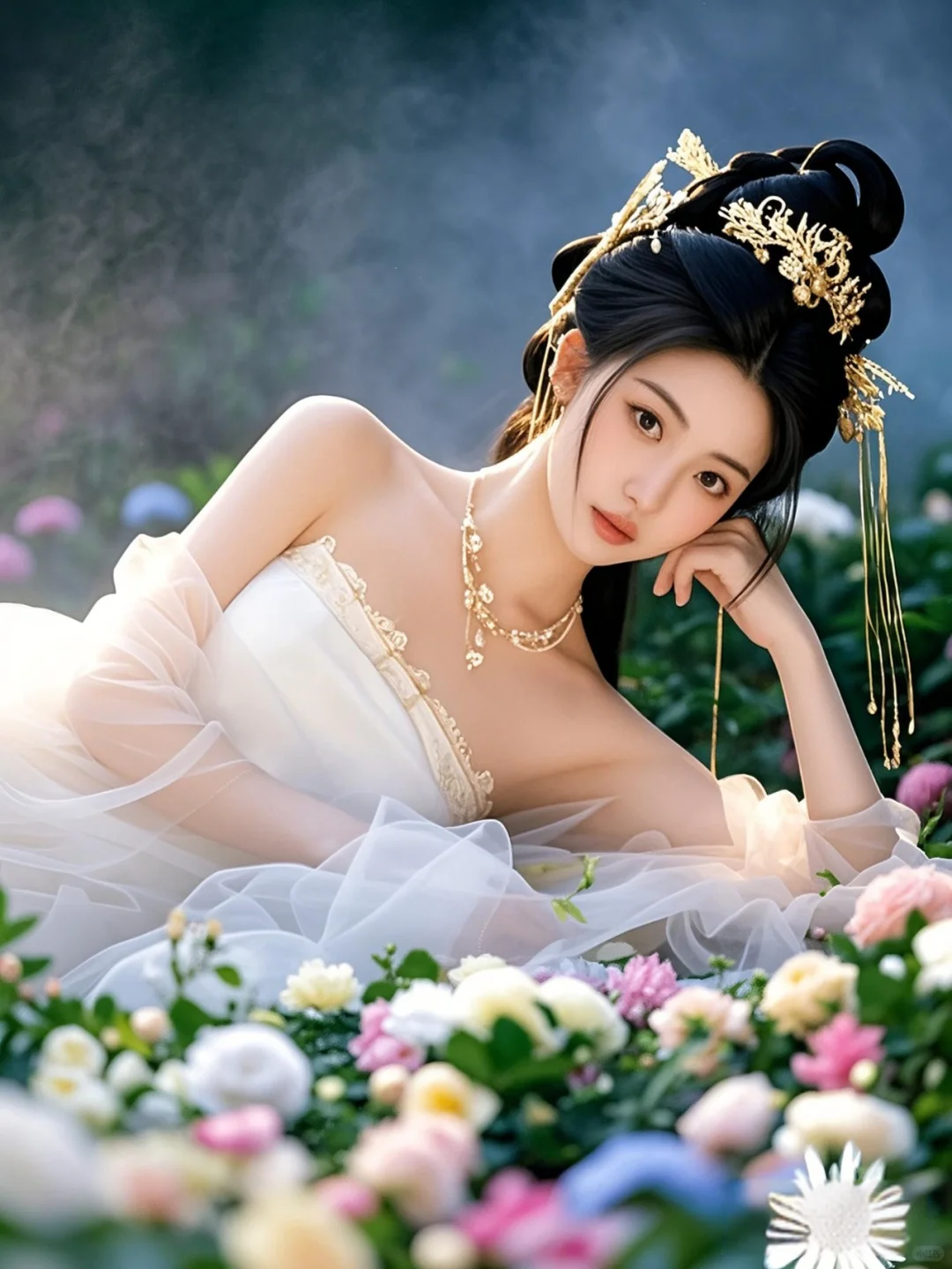 🌸花间仙子，古风美女的梦幻画卷🌸