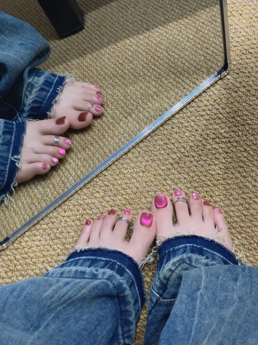 💅一些夏日jiojio美甲～百搭猫眼➕亮片～💫