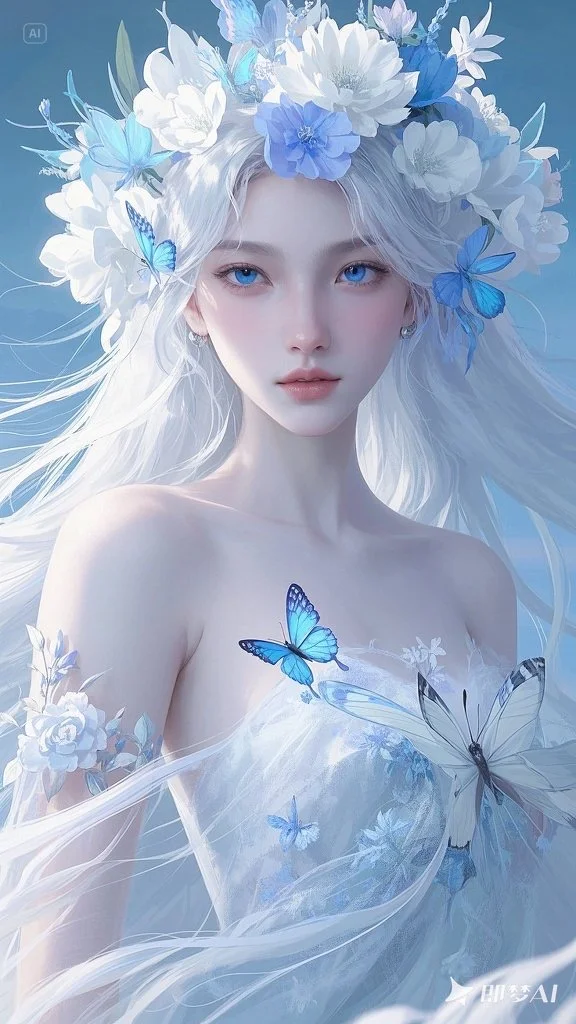 ai美女头像素材分享 梦幻系🦋 附AI关键词