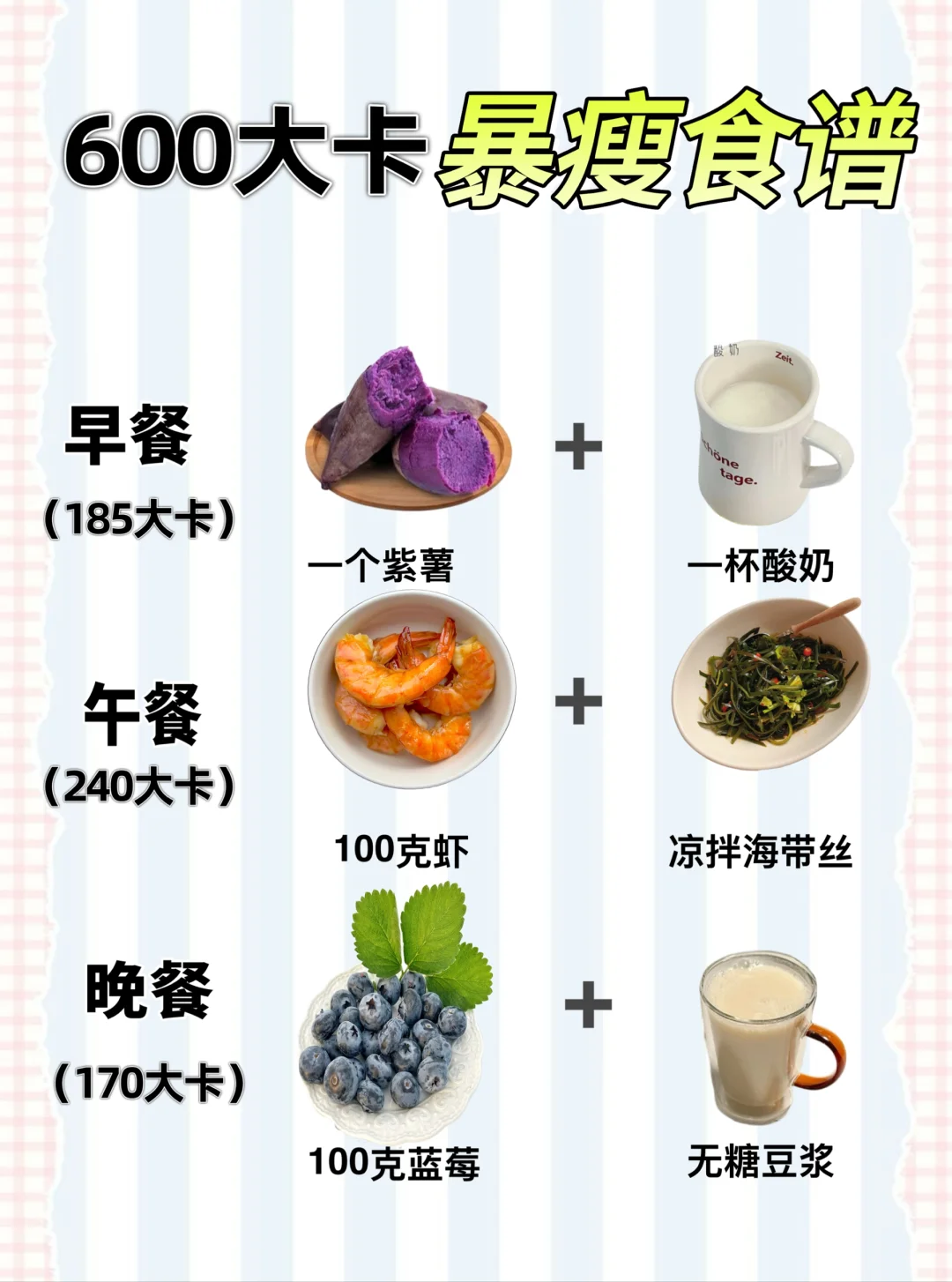 5天掉10 一天600卡的加速减肥食谱 减脂食谱