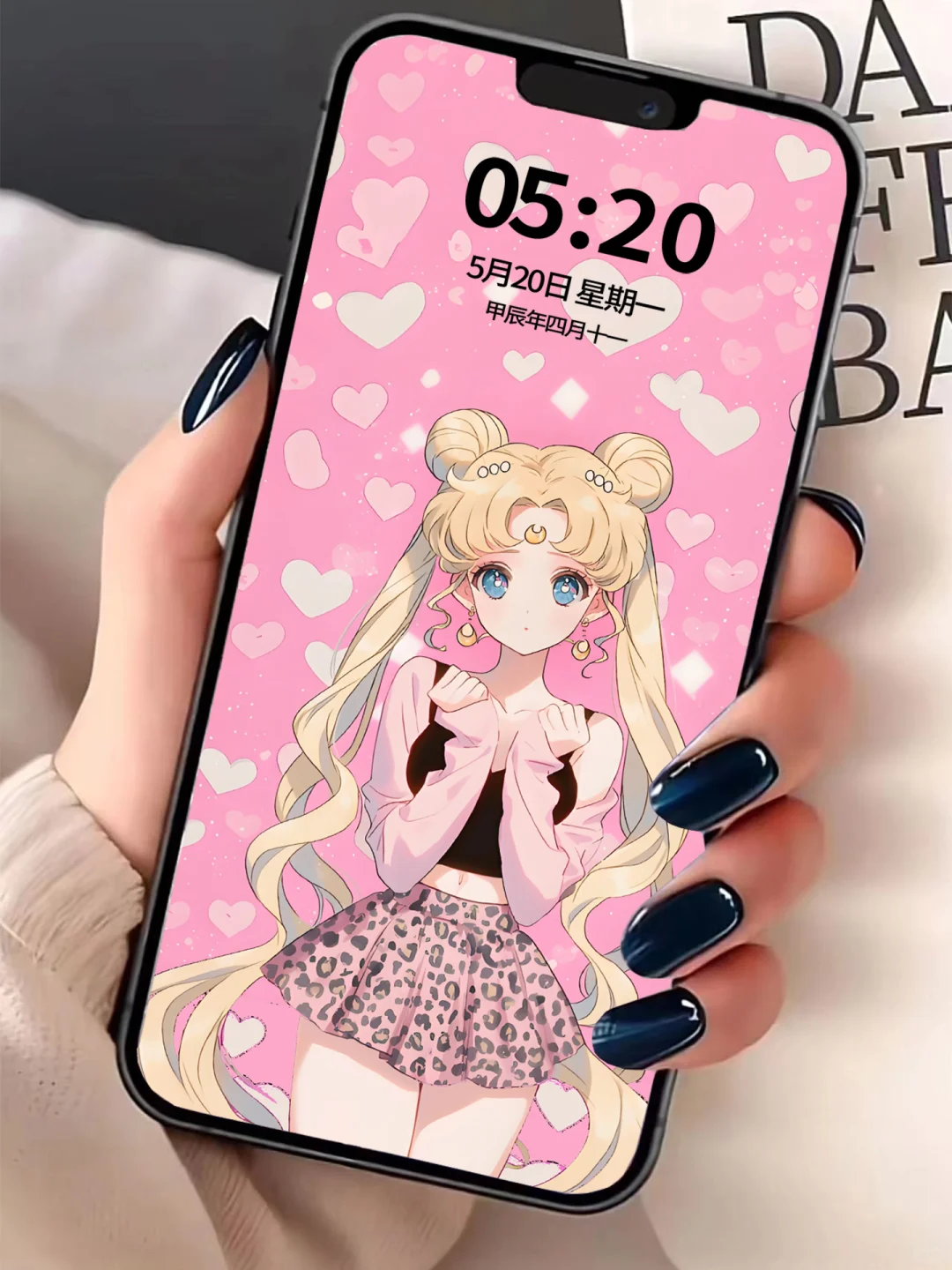 美少女动态壁纸🎀 |✨甜酷爱心🖤|黑粉配色✨