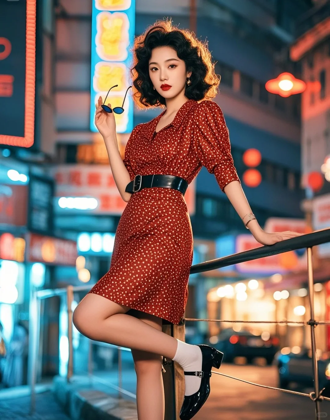 是法式甜心啦！红白波点裙👗