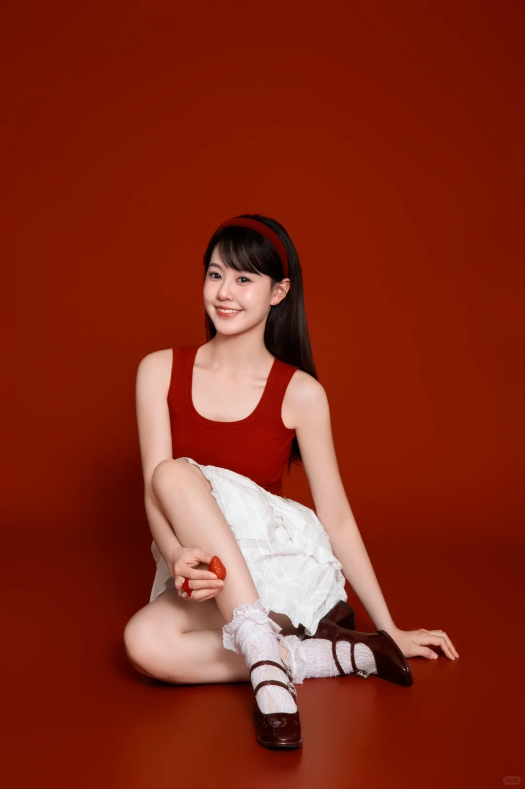 超级漂亮的张元英同款红色写真🍓