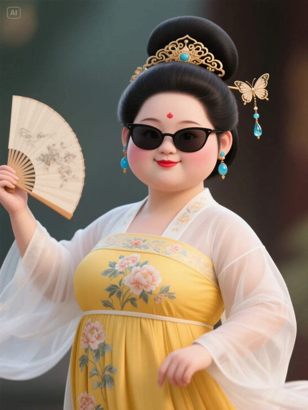 爆款创意AI提示词:古风唐美女