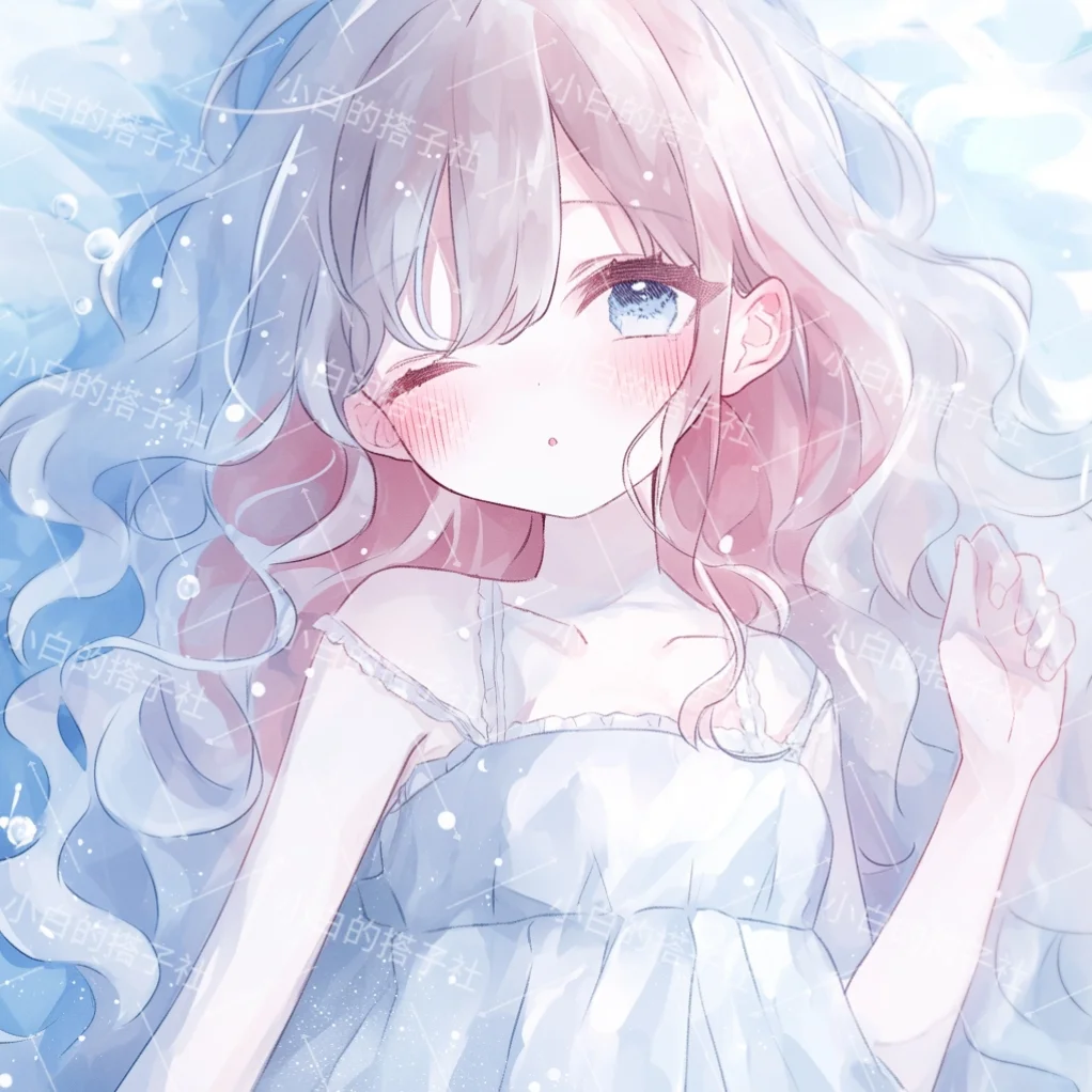 动漫女头｜水彩氛围感头像