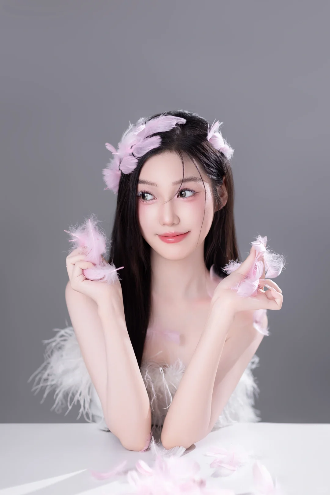 谁还没拍粉色羽毛