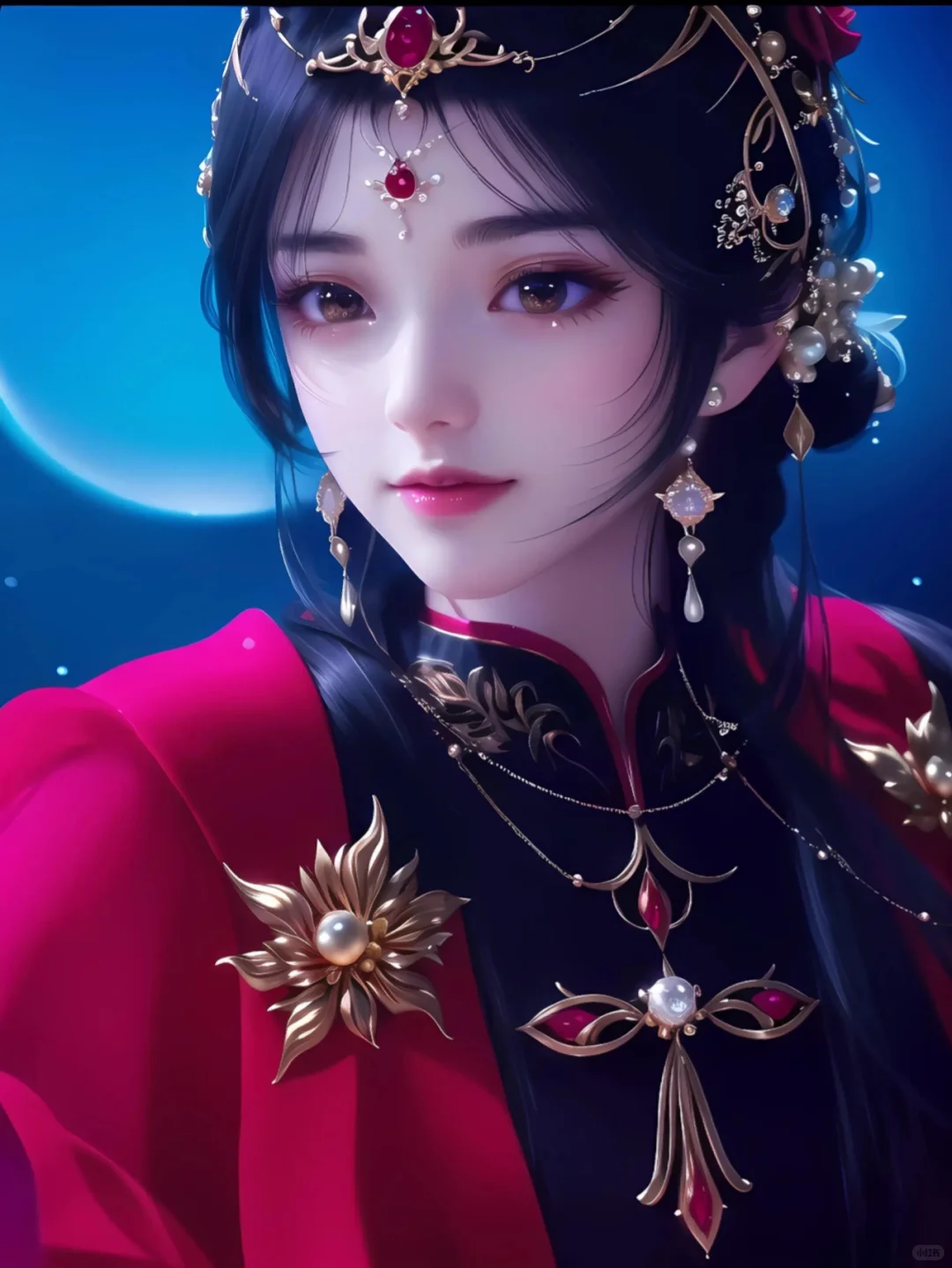AI绘画，9张女主的AI构图，比原来好看