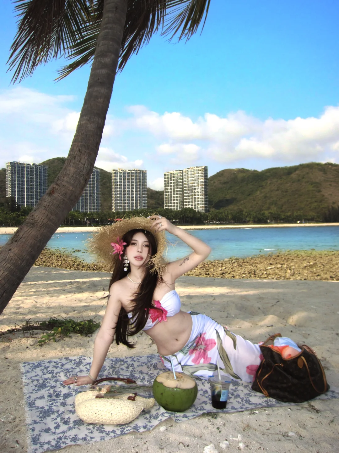 158 114梨形微胖｜三亚海边度假穿搭🌴🏖️