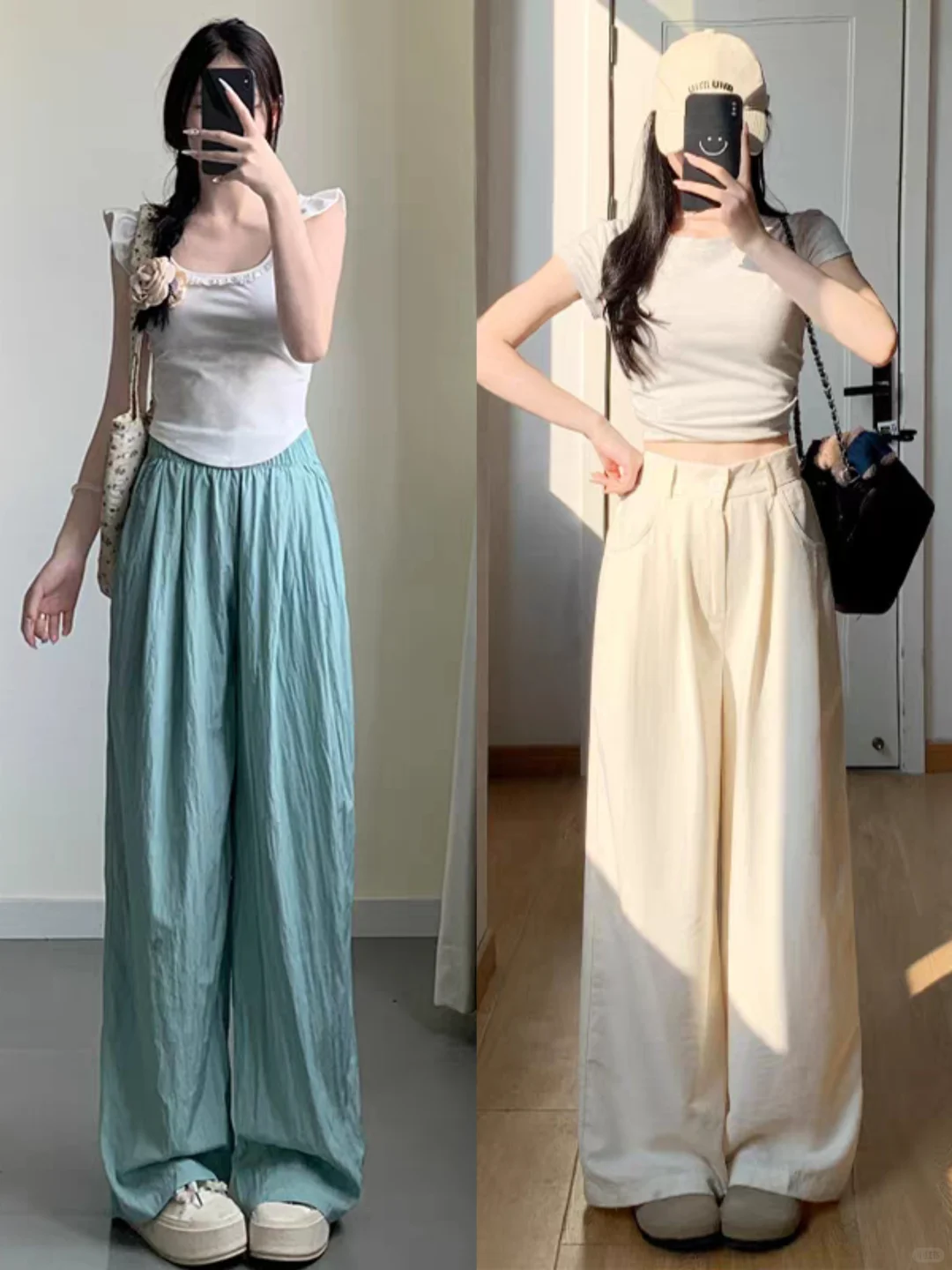 春夏季女生18套阔腿裤显高显瘦穿搭技巧