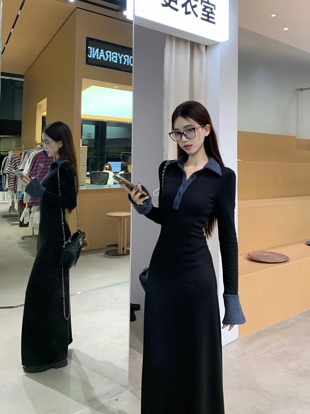 好显身材的黑色连衣裙啊啊啊
