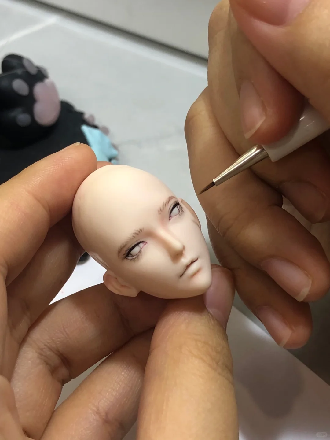 软陶实体课学生们的脸部制作与画脸
