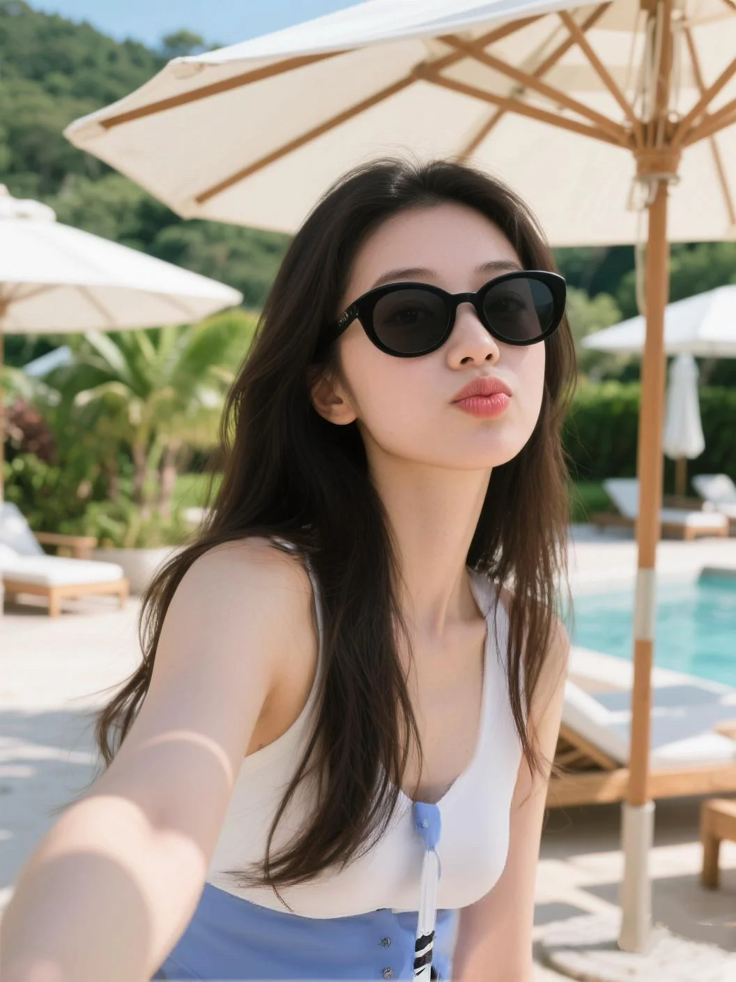 海边度假氛围感穿搭，墨镜秒变时尚ICON