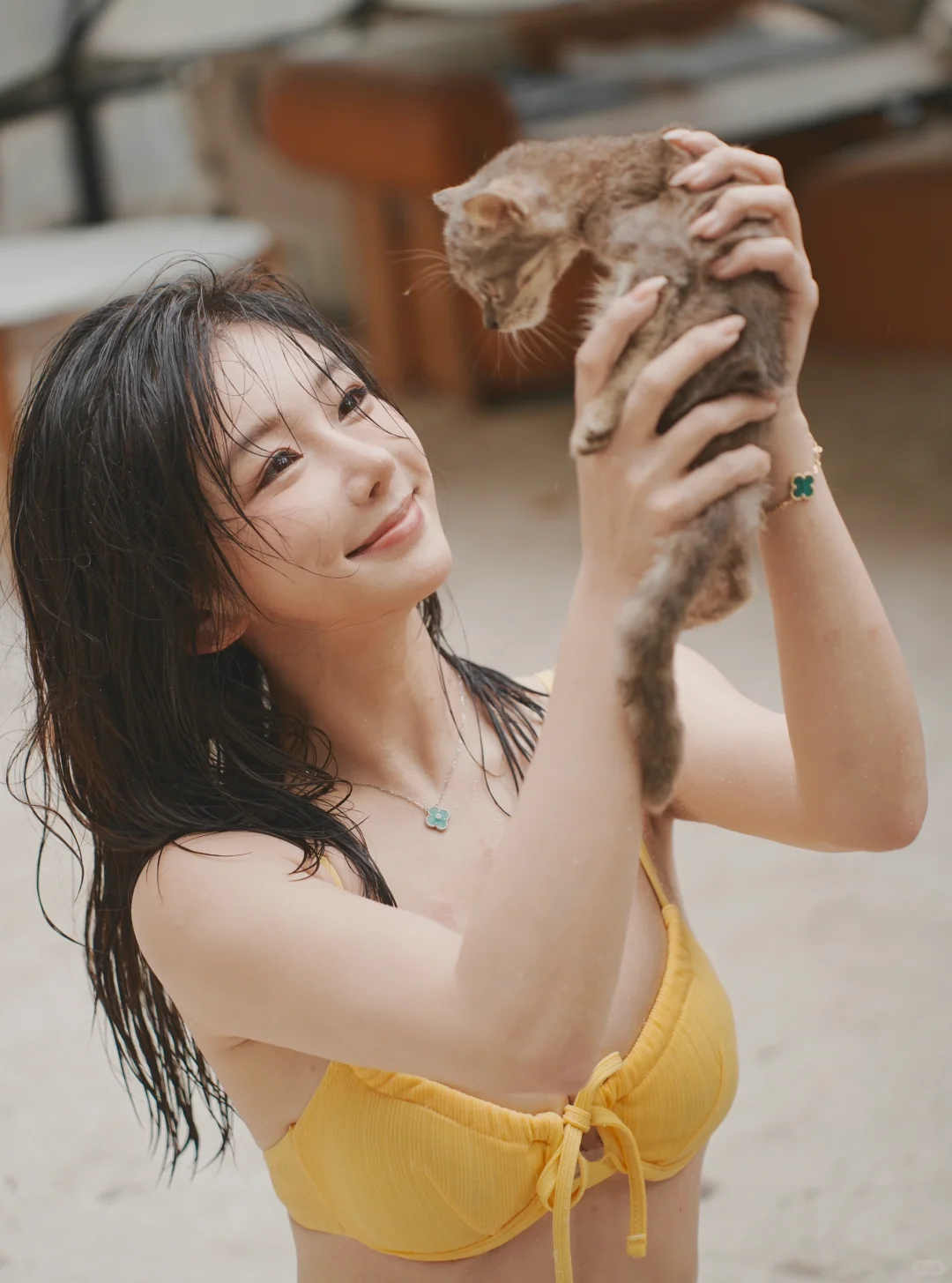 可爱 性感 迷人 在马代的海边