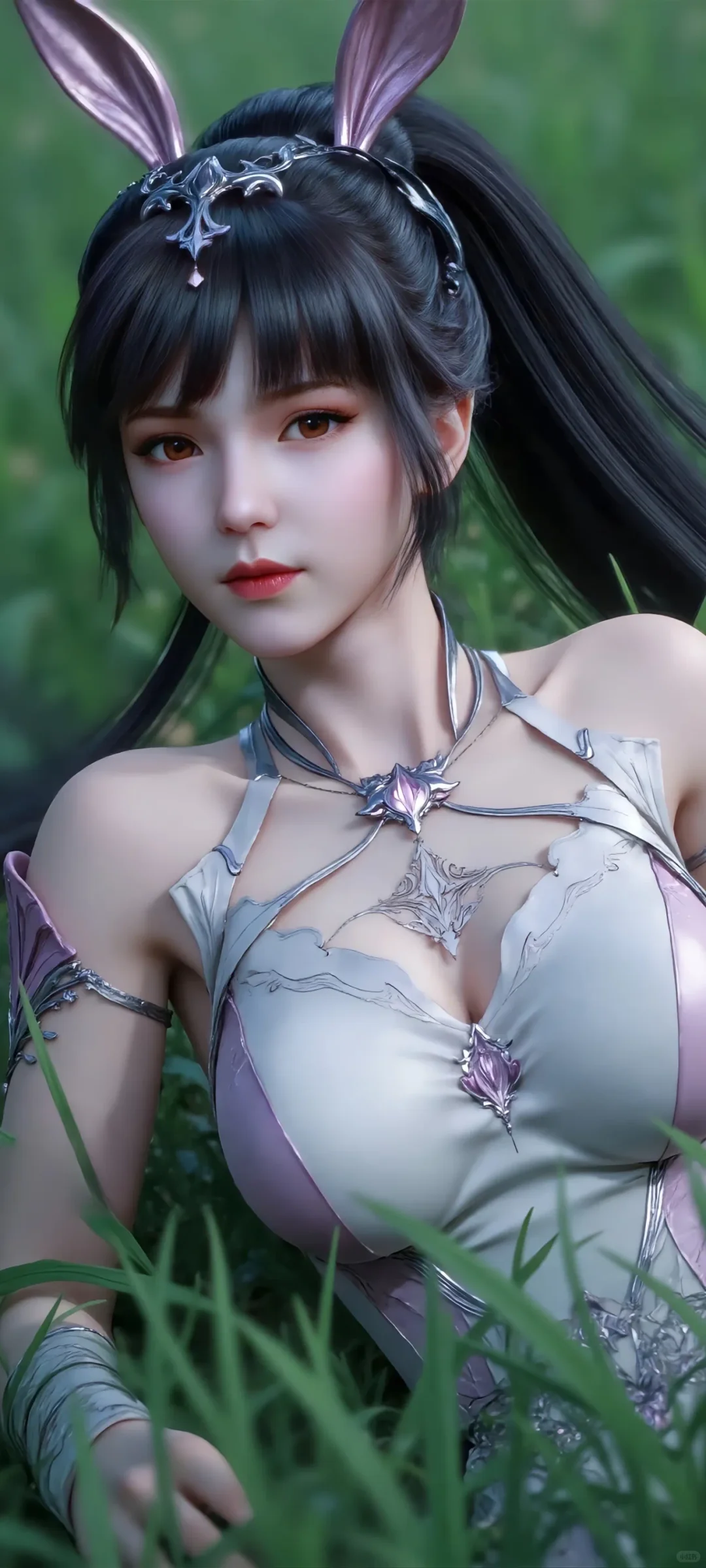 斗罗大陆｜小舞 水冰儿 草地黑丝美腿壁纸