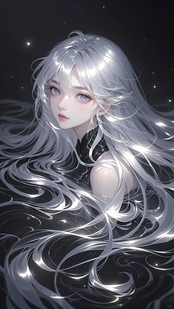 白色头发的美少女，爱了爱了！