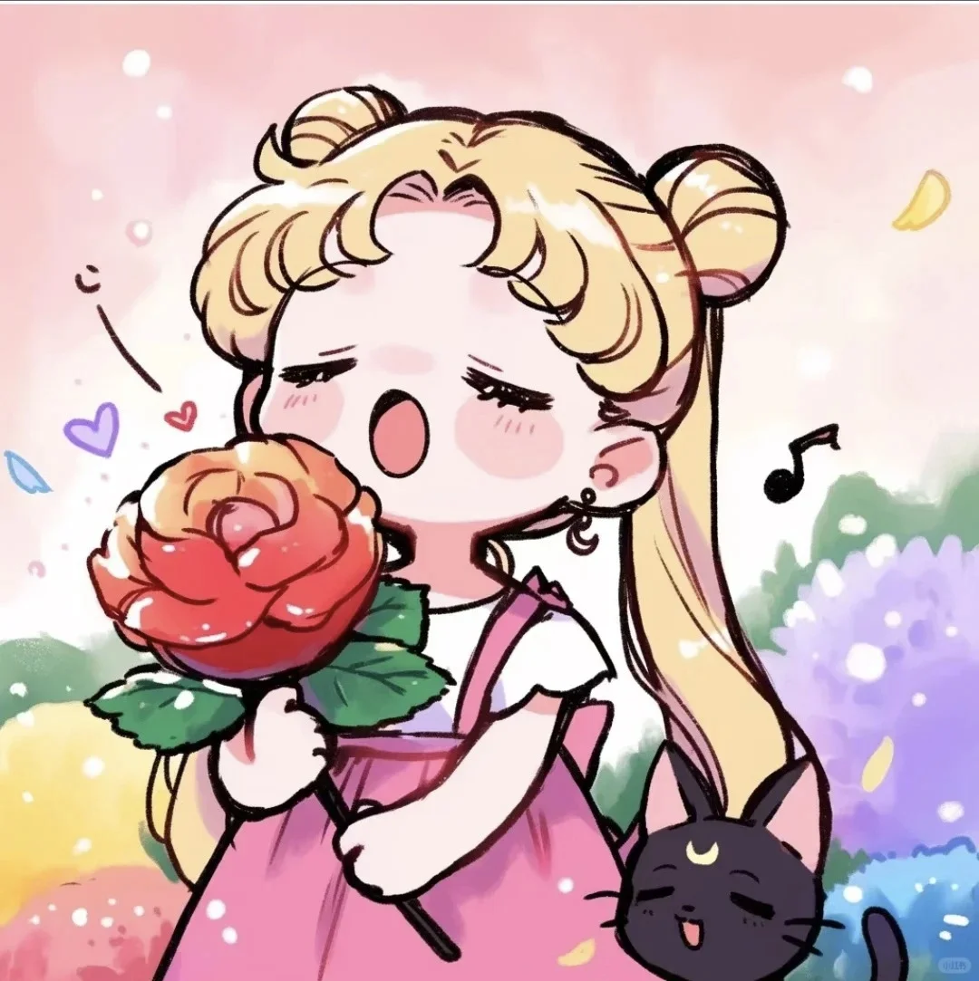 美少女水冰月月野兔玫瑰花软萌可爱头像