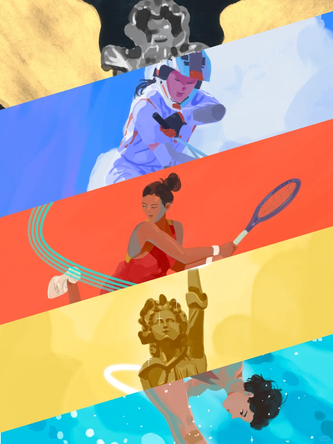 Herstory插画集：🏆奥运赛场上的女性力量