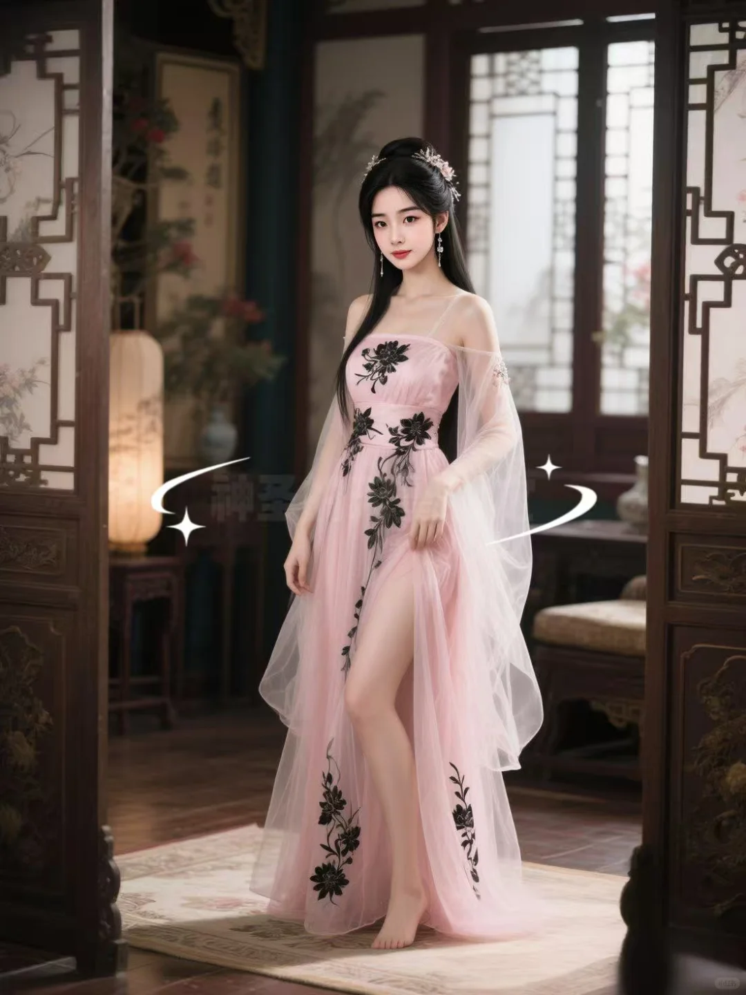 唯美画风的古装女子！仙侠女