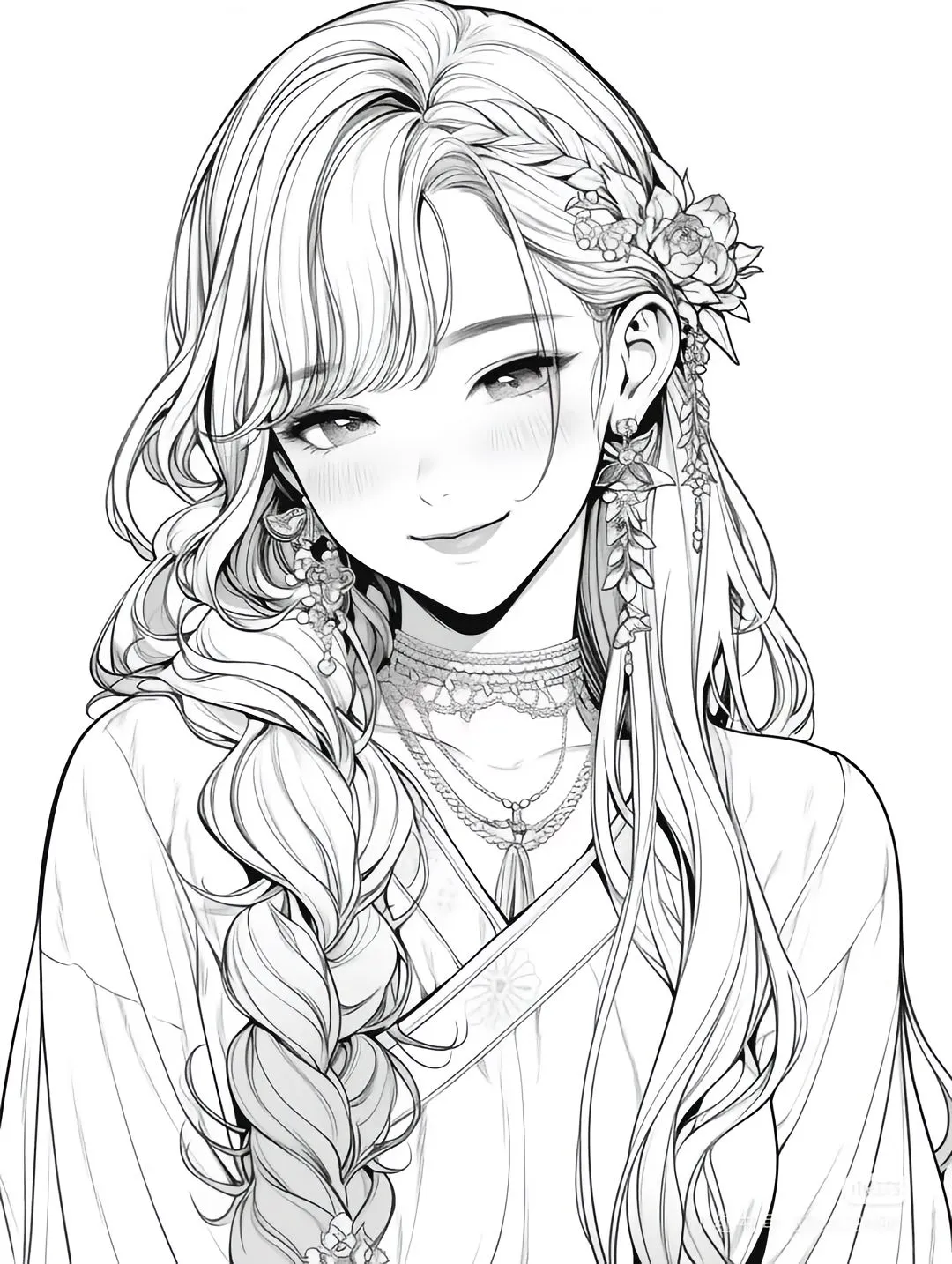 1500➕少女线稿素材🌱