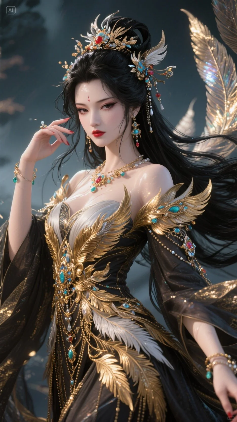 ✨国漫黑金凤舞，华贵倾世！