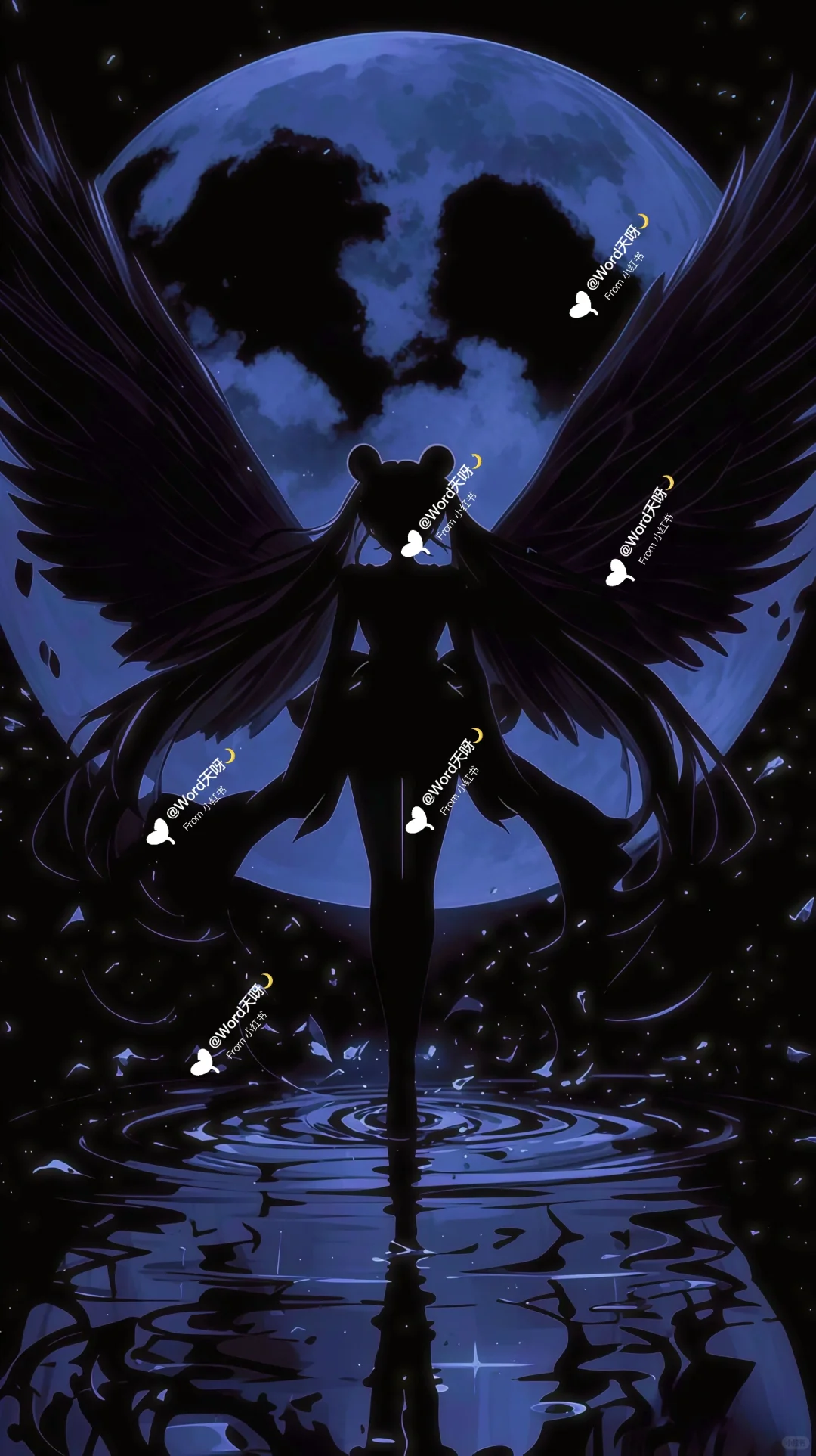 美少女战士壁纸｜锁屏壁纸｜暗黑水冰月