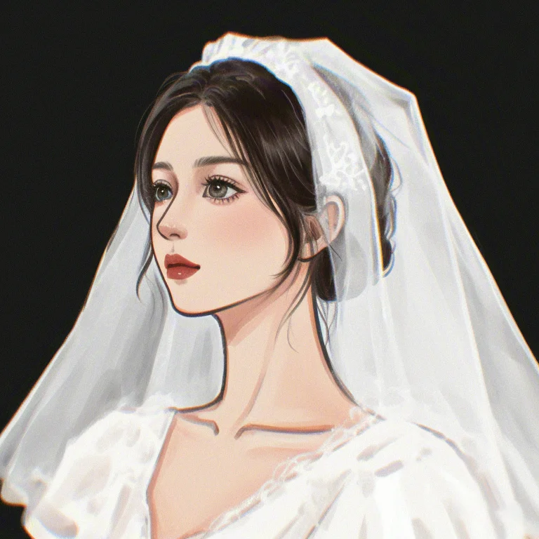 唯美女生高清婚纱头像