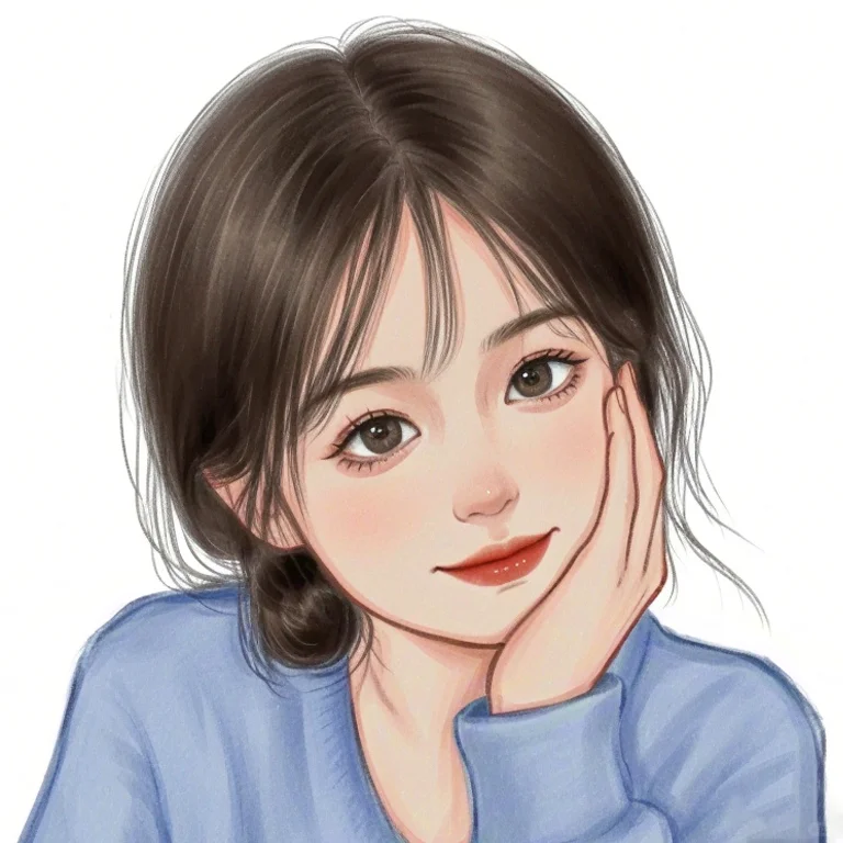 高清手绘唯美女生独一无二头像