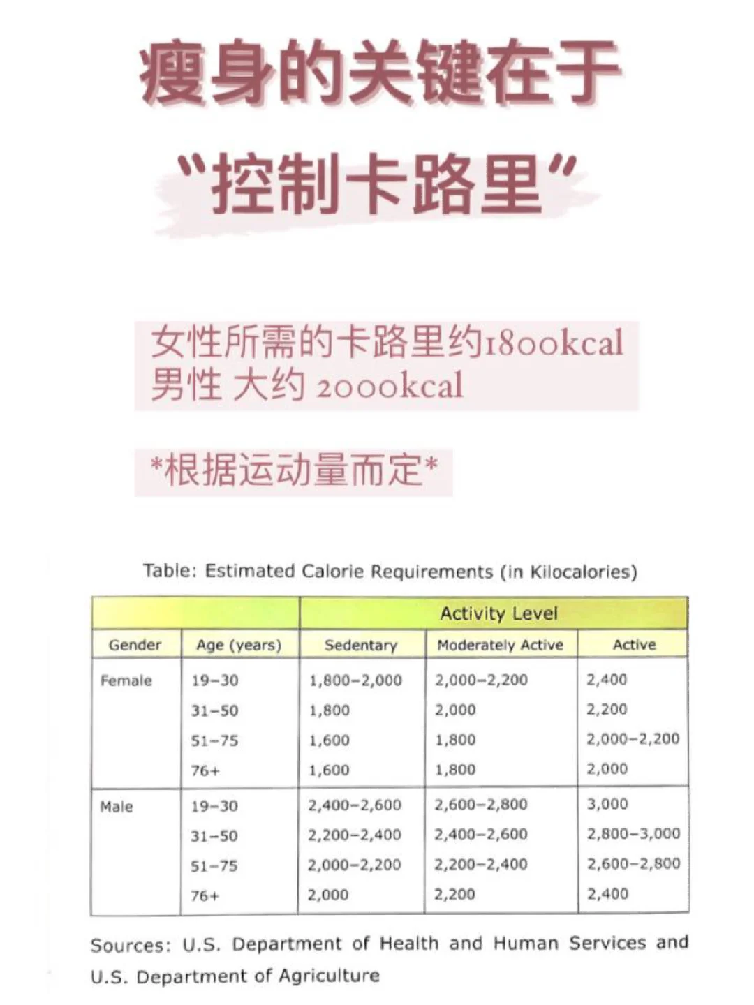 🇲🇾瘦身的关键在于“控制卡路里”