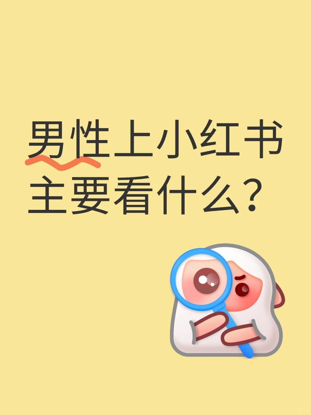 男性上小红书主要看什么？