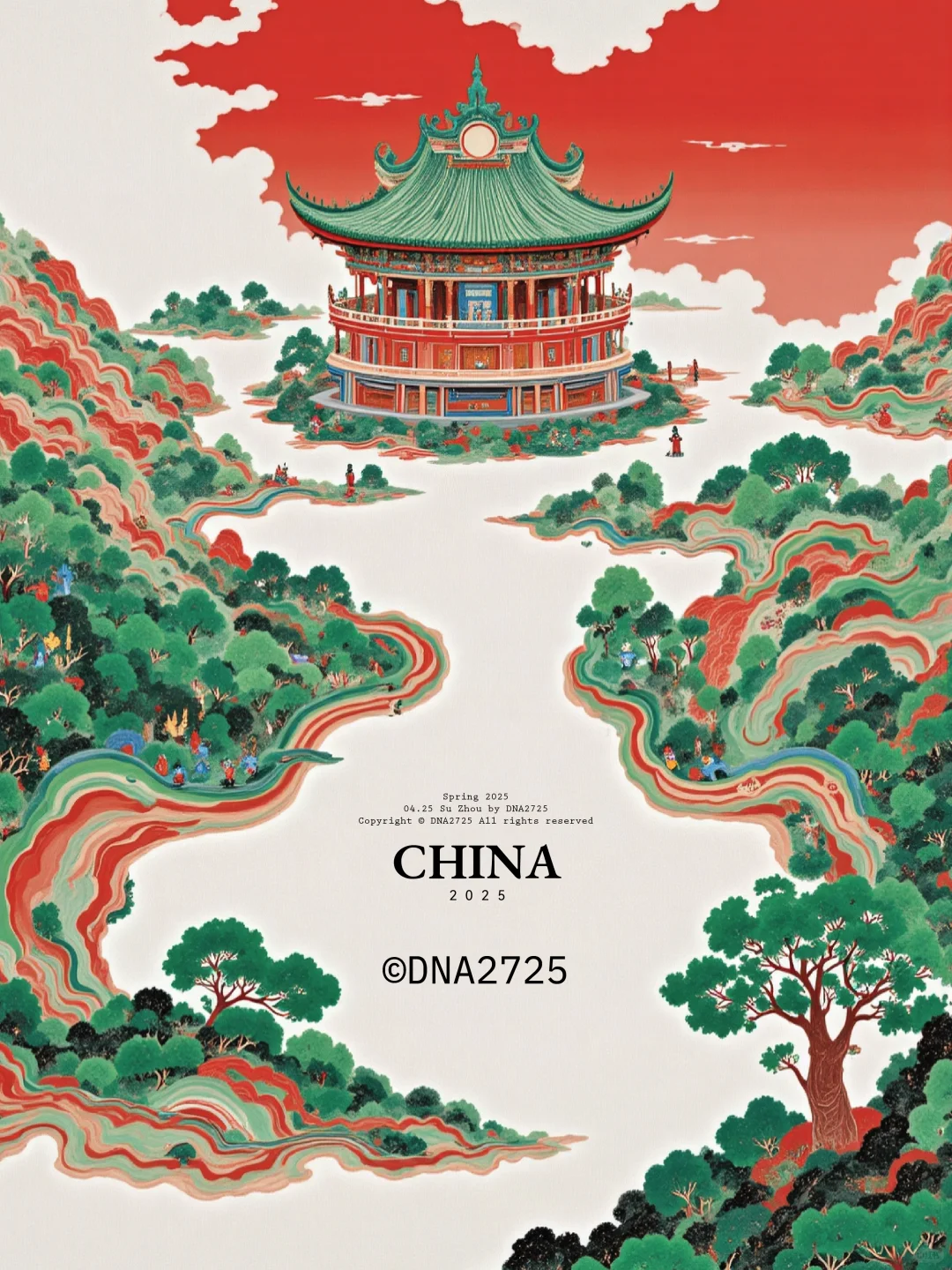 赤绿映梦
