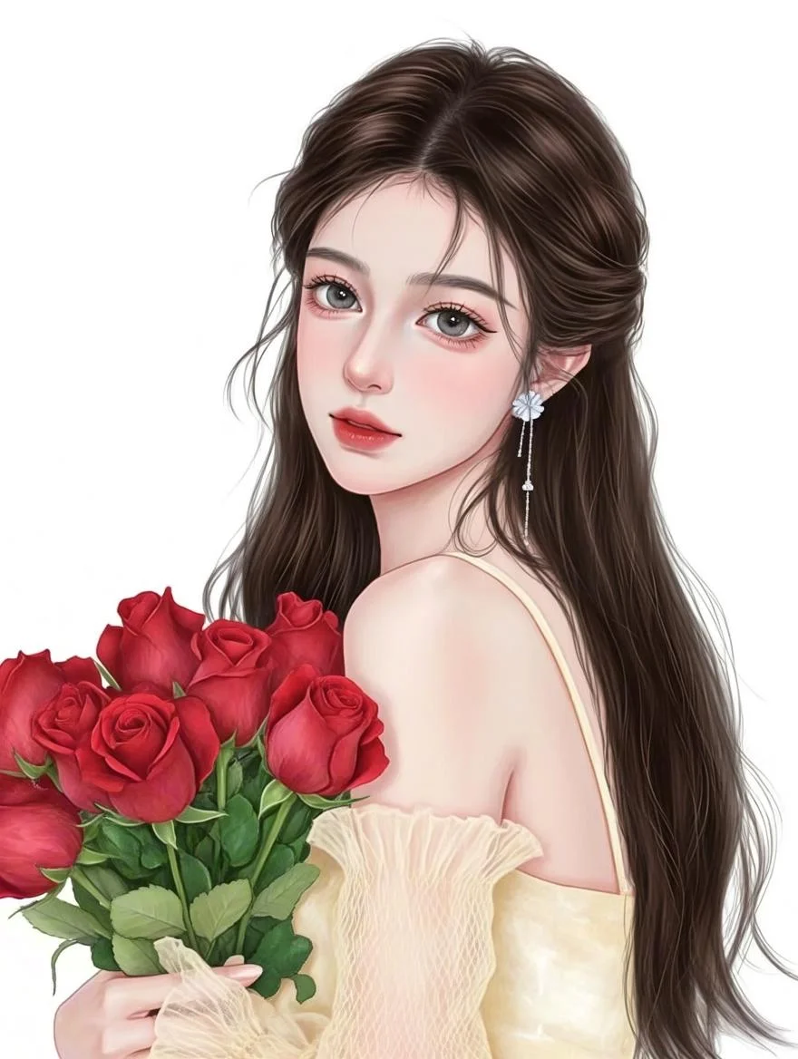 女生头像~今天的浪漫是玫瑰花~