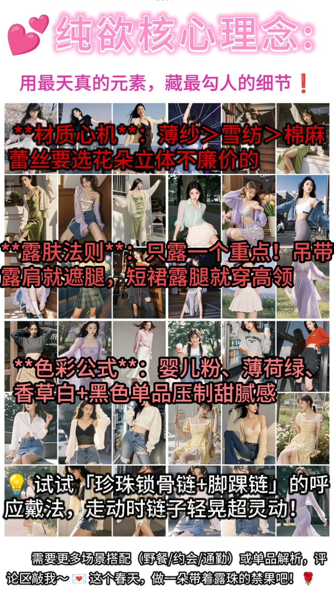 纯欲天花板穿搭｜春天这样穿被追着要链接‼