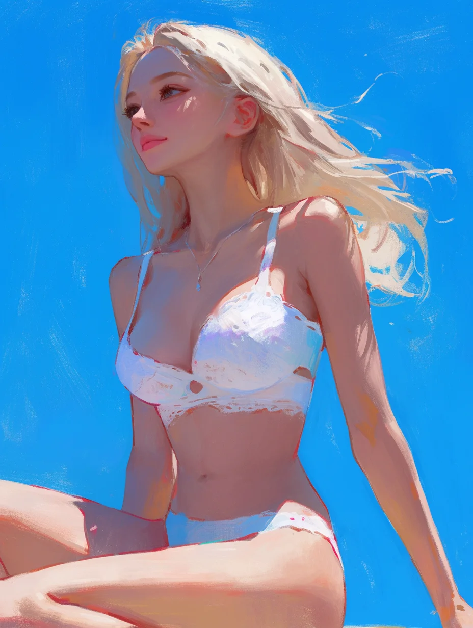 坦胸露乳，拥抱海边的夏天