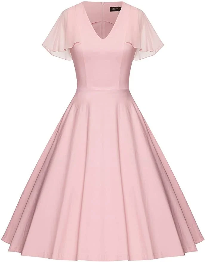 Pink Dress 🎀 八十年代粉色复古连衣裙
