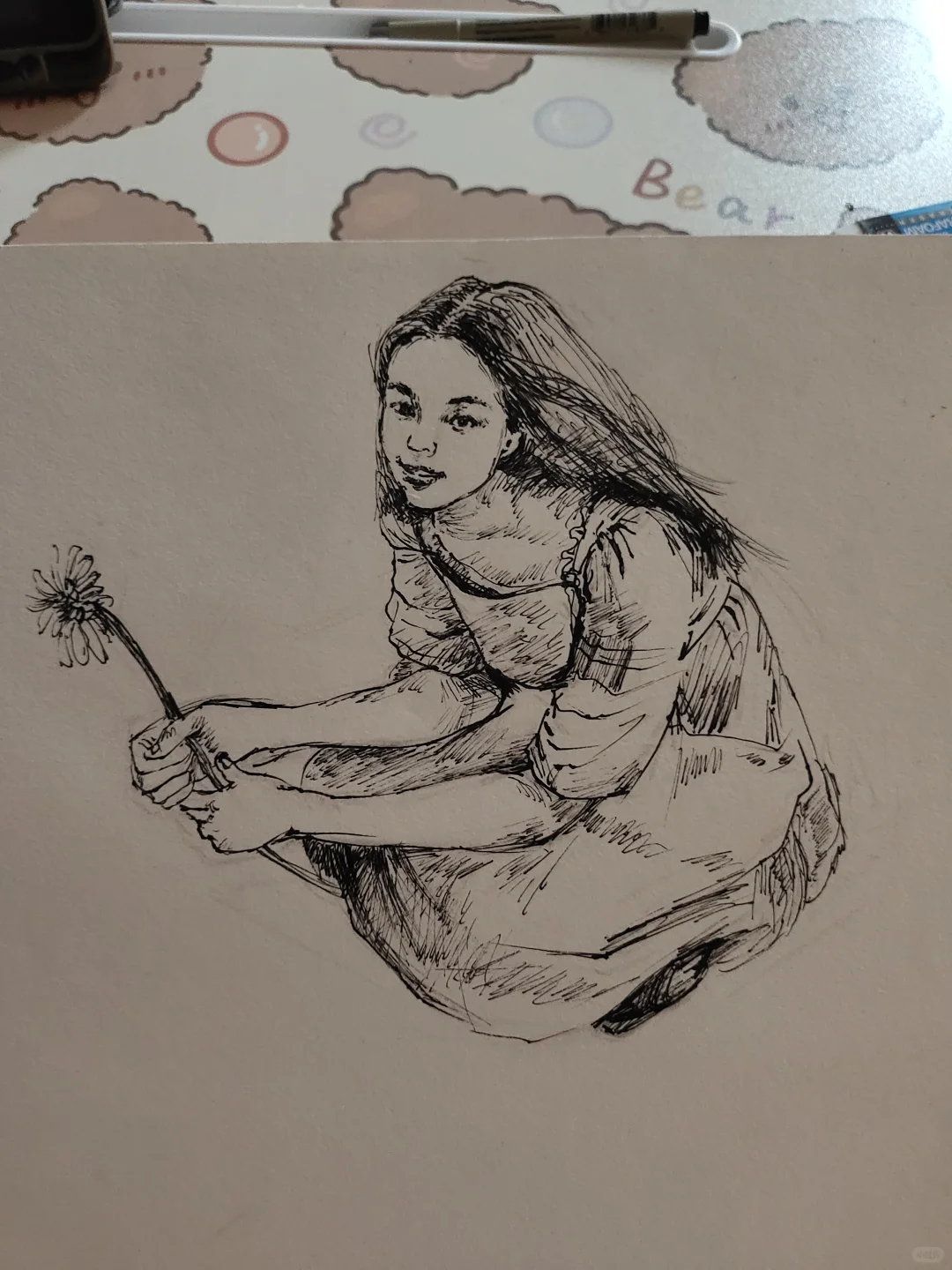 ins手绘美女线稿👩🏻‍🎨 临摹/代画