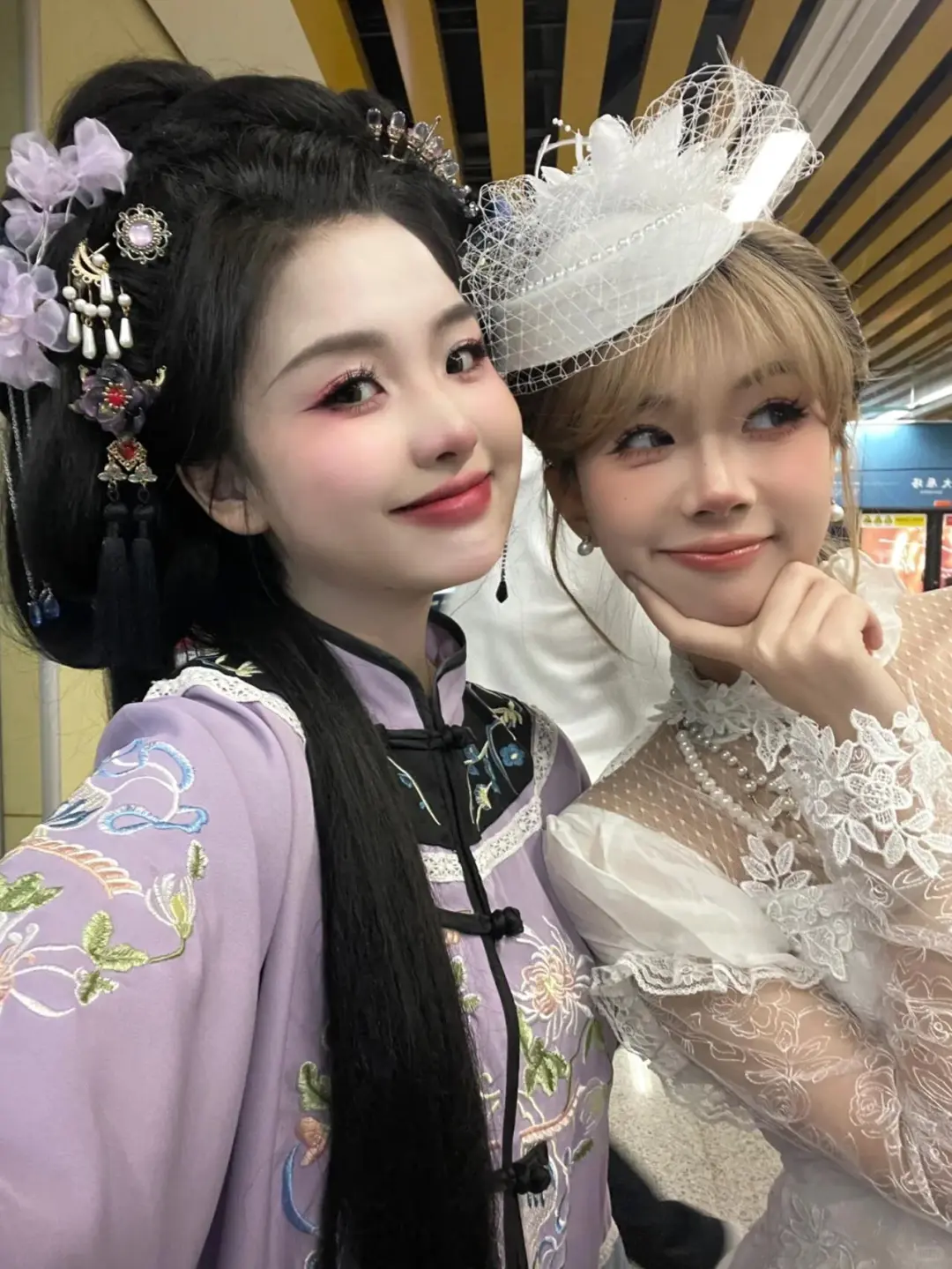 在北京拍的紫色清汉女不要太迷人