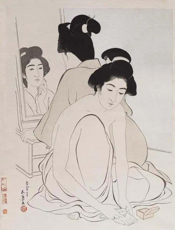 浴后美人图｜镜中倒影里的大正浪漫