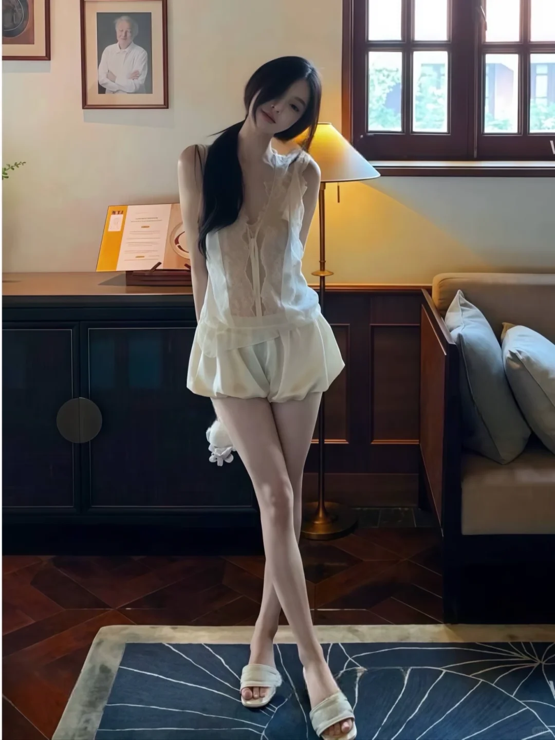啊啊啊 香颂蕾丝套装 有谁能懂真的好显白！