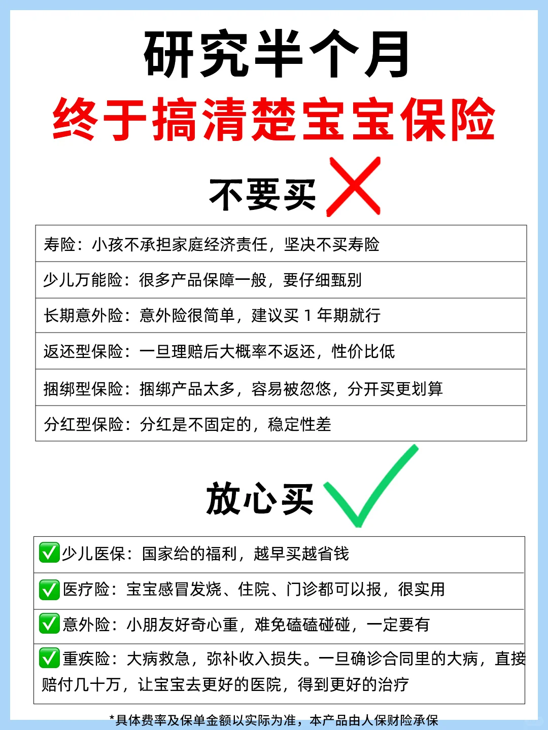 宝宝保险选对不选贵‼️医疗险这样买更划算❗️