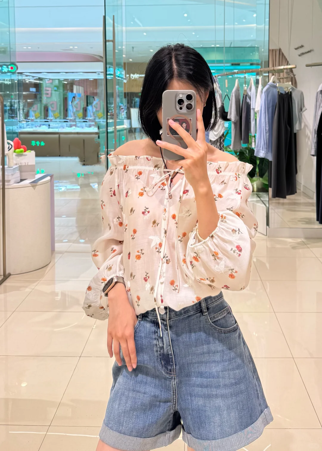 小清新碎花上衣